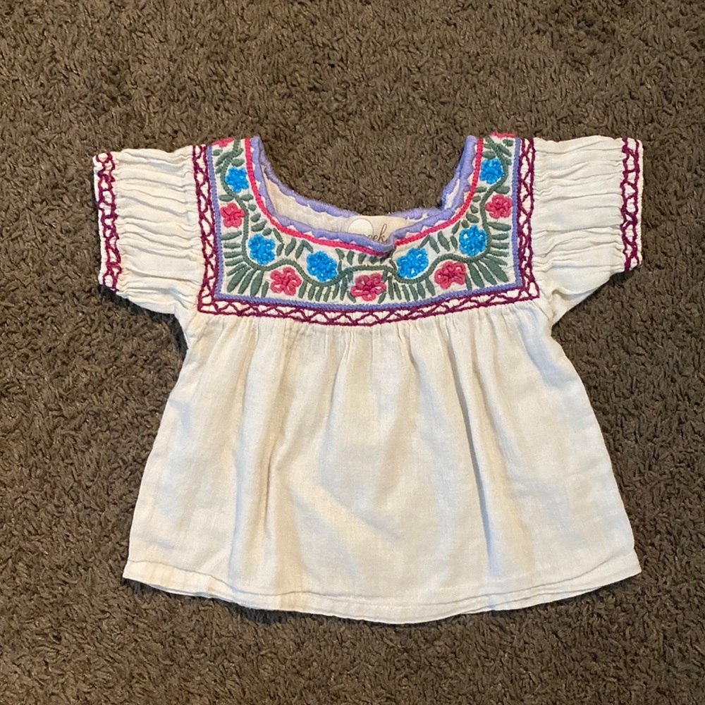 6-12M embroidered shirt.